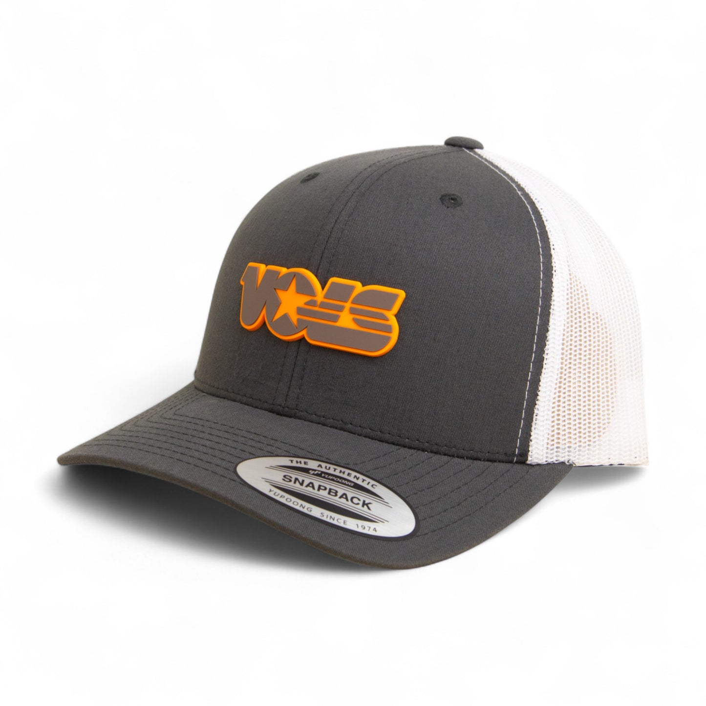 Tennessee Volunteers Retro VOLS Star Charcoal 3D YP Snapback Trucker Hat- Charcoal/ White