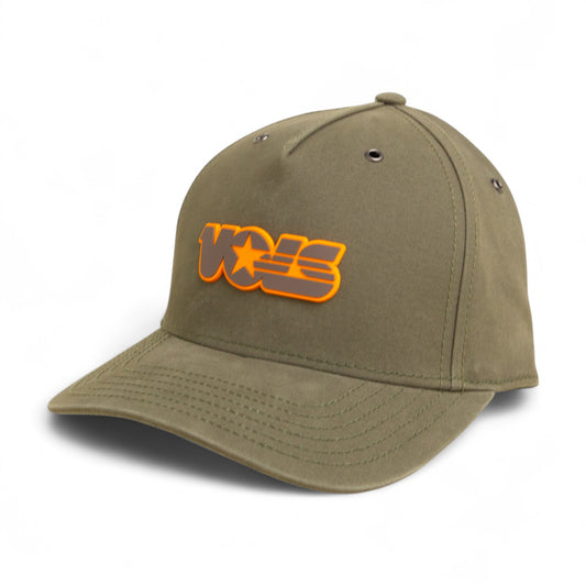 Tennessee Volunteers Retro VOLS Star Charcoal 3D Snapback Canvas Hat- Olive