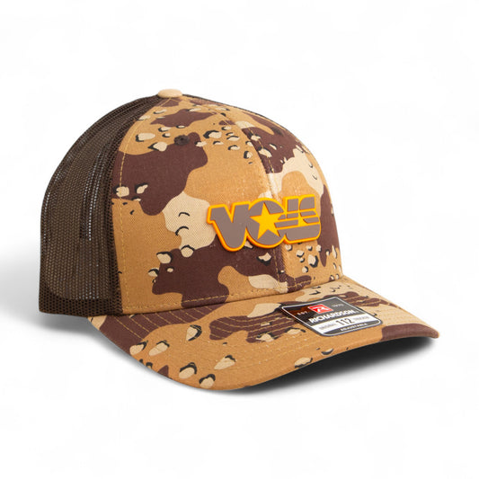 Tennessee Volunteers Retro VOLS Star Charcoal 3D Snapback Trucker Hat- Desert Camo/ Brown