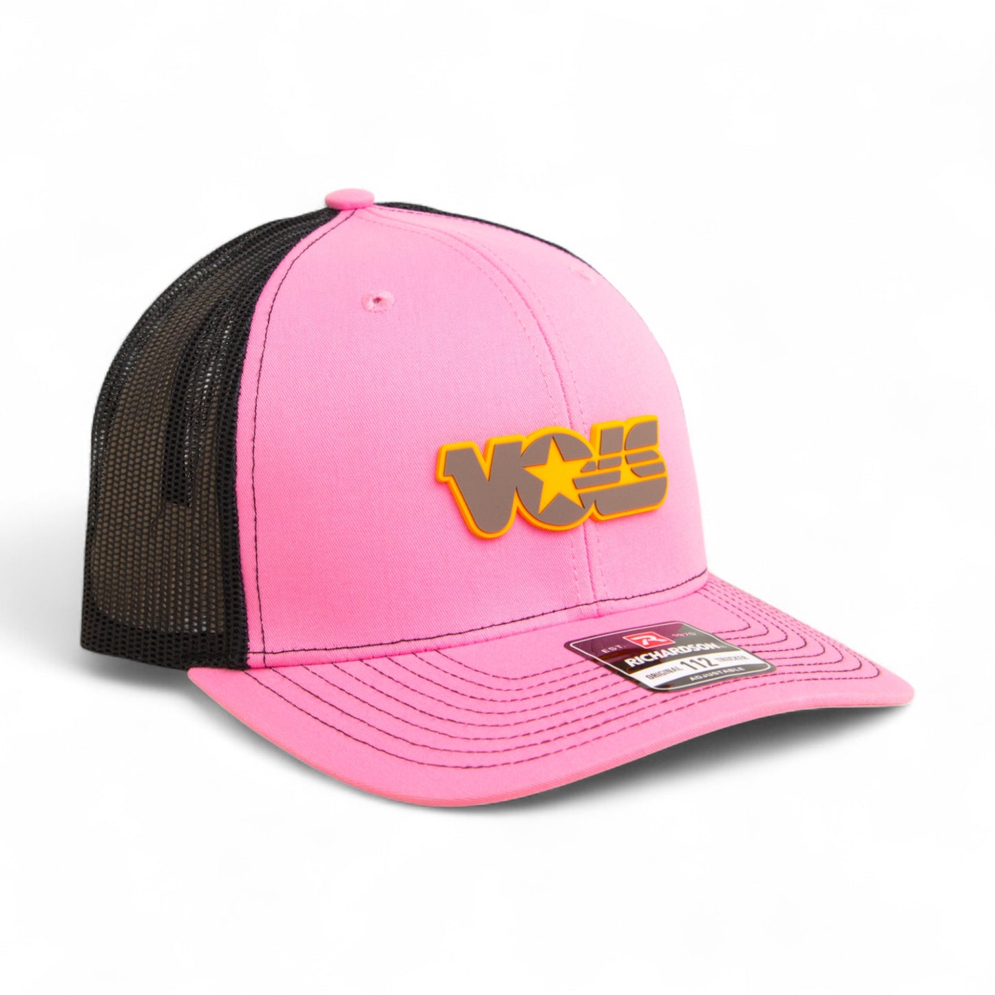 Tennessee Volunteers Retro VOLS Star Charcoal 3D Snapback Trucker Hat- Pink/ Black