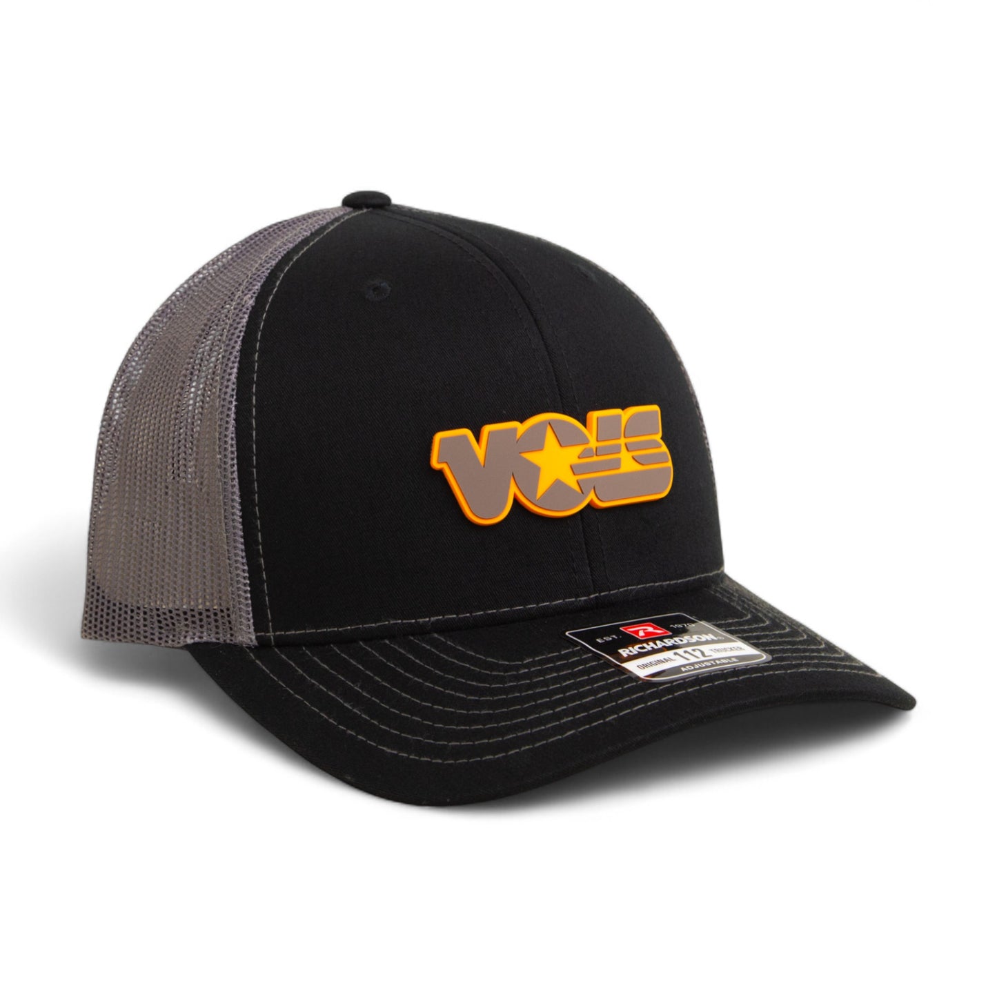Tennessee Volunteers Retro VOLS Star Charcoal 3D Snapback Trucker Hat- Black/ Charcoal