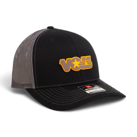 Tennessee Volunteers Retro VOLS Star Charcoal 3D Snapback Trucker Hat- Black/ Charcoal