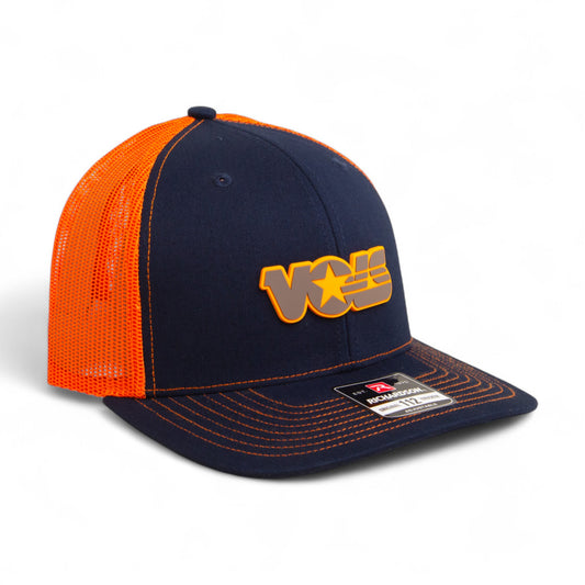 Tennessee Volunteers Retro VOLS Star Charcoal 3D Snapback Trucker Hat- Navy/ Orange