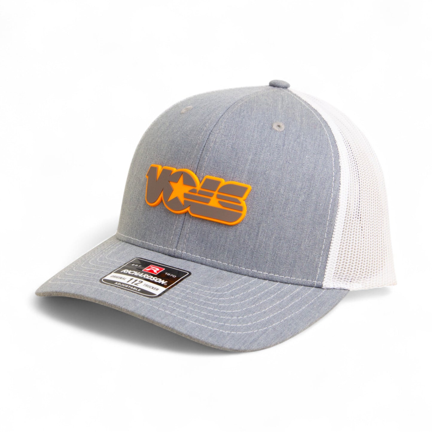 Tennessee Volunteers Retro VOLS Star Charcoal 3D Snapback Trucker Hat- Heather Grey/ White