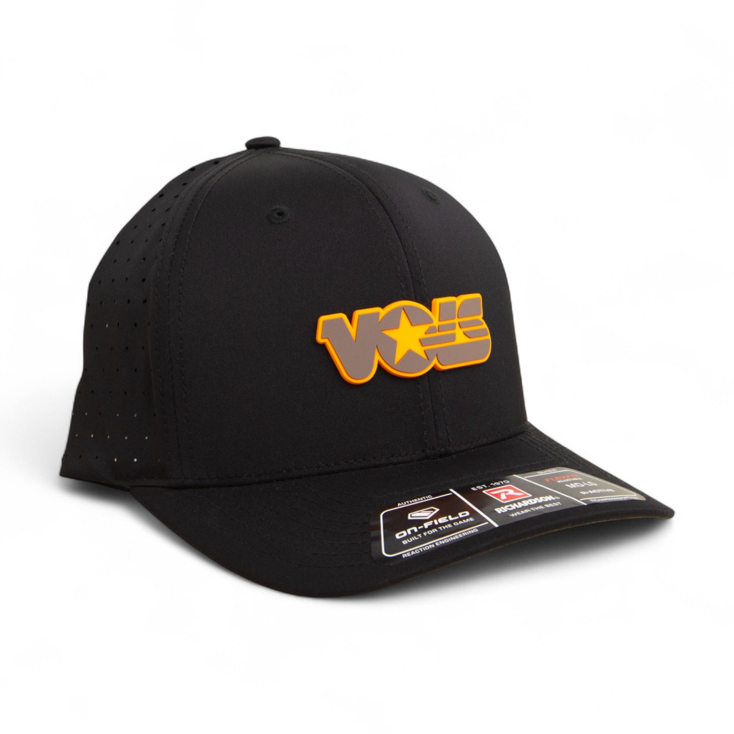 Tennessee Volunteers Retro VOLS Star Charcoal 3D Laser Perf R-Flex Cap- Black