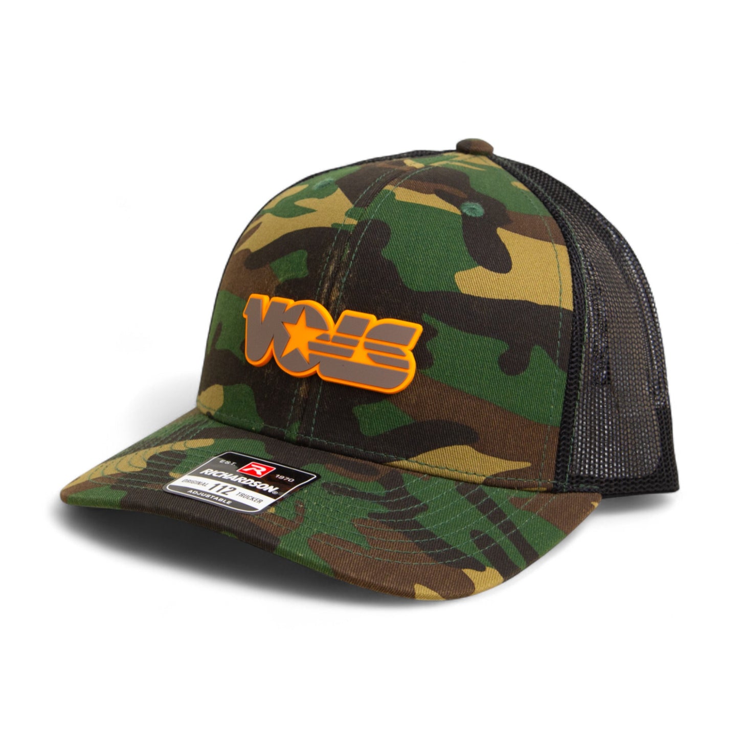 Tennessee Volunteers Retro VOLS Star Charcoal 3D Snapback Trucker Hat- Army Camo/ Black