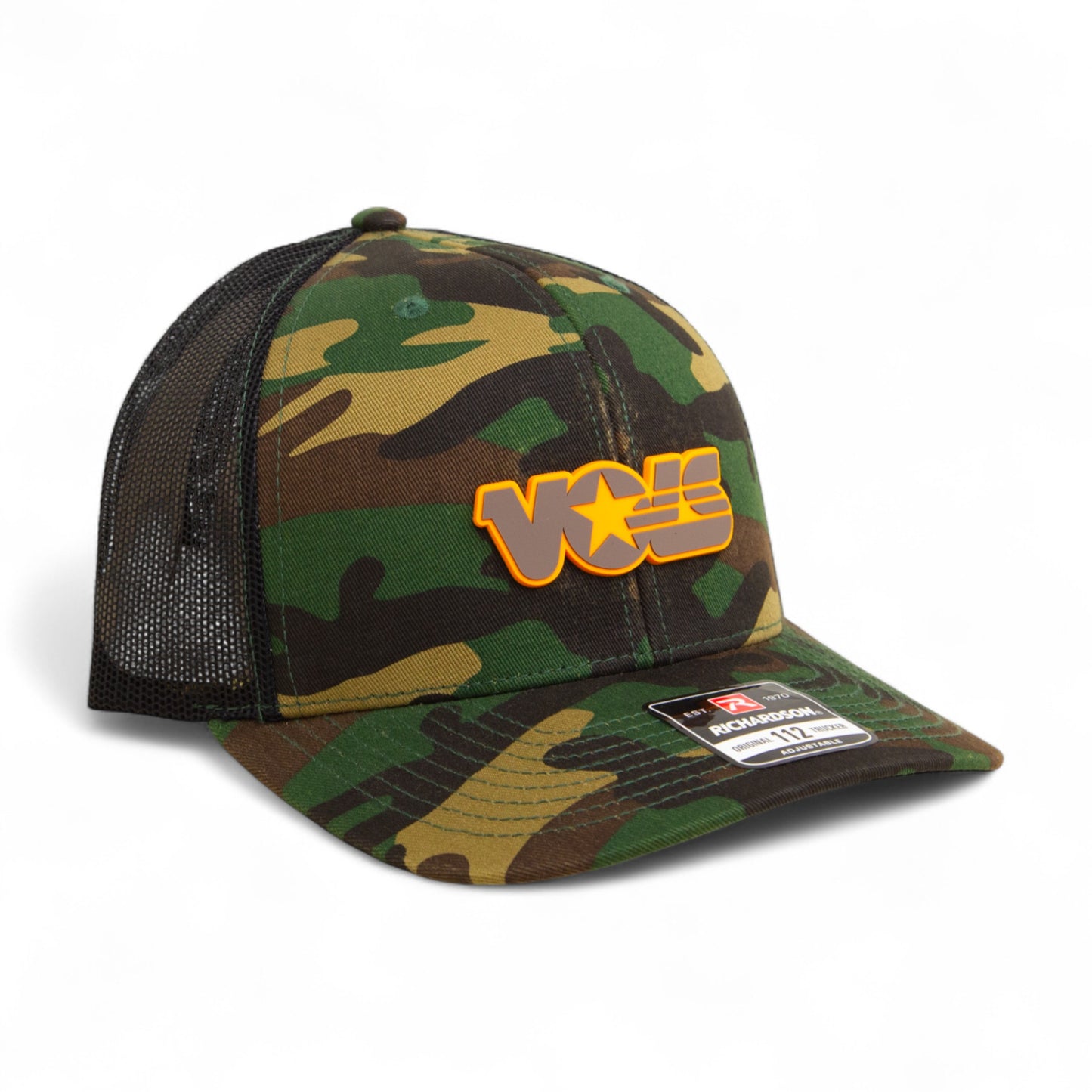 Tennessee Volunteers Retro VOLS Star Charcoal 3D Snapback Trucker Hat- Army Camo/ Black