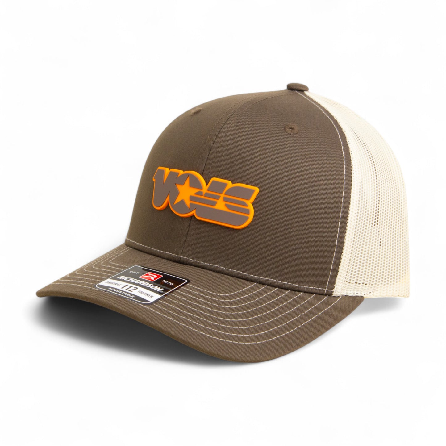 Tennessee Volunteers Retro VOLS Star Charcoal 3D Snapback Trucker Hat- Chocolate Chip/ Birch