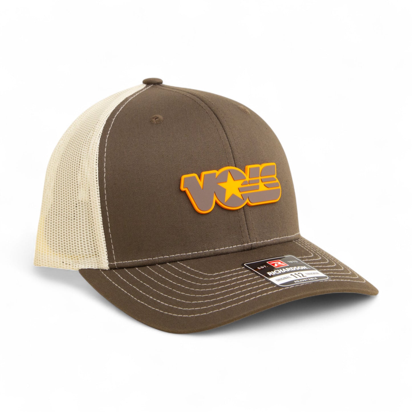 Tennessee Volunteers Retro VOLS Star Charcoal 3D Snapback Trucker Hat- Chocolate Chip/ Birch
