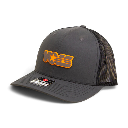 Tennessee Volunteers Retro VOLS Star Charcoal 3D Snapback Trucker Hat- Charcoal/ Black