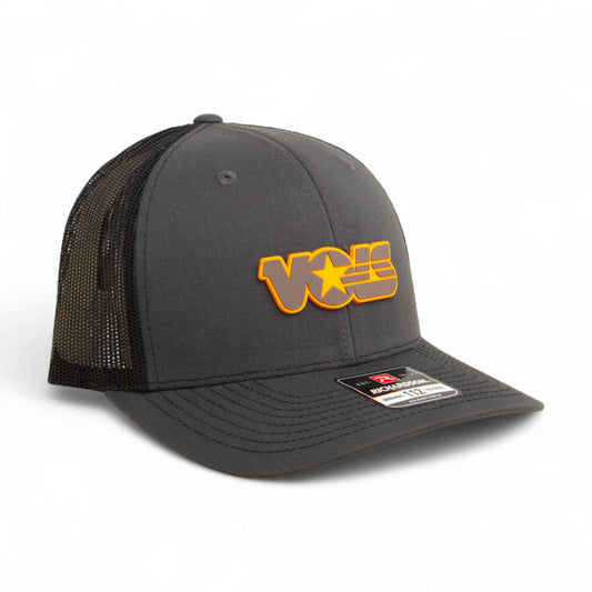 Tennessee Volunteers Retro VOLS Star Charcoal 3D Snapback Trucker Hat- Charcoal/ Black