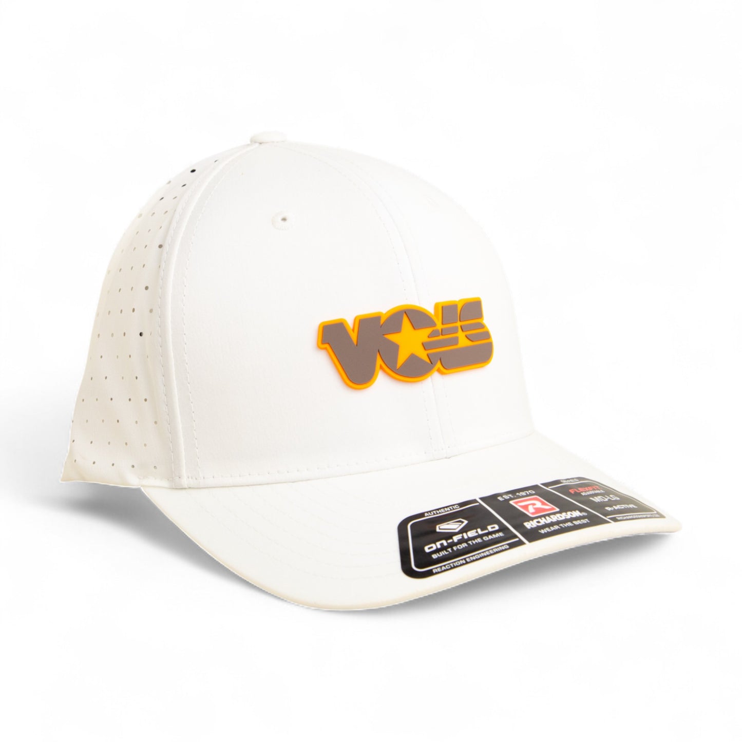 Tennessee Volunteers Retro VOLS Star Charcoal 3D Laser Perf R-Flex Cap- White
