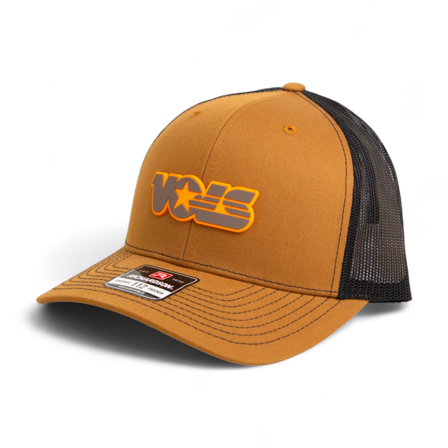 Tennessee Volunteers Retro VOLS Star Charcoal 3D Snapback Trucker Hat- Carmel/ Black