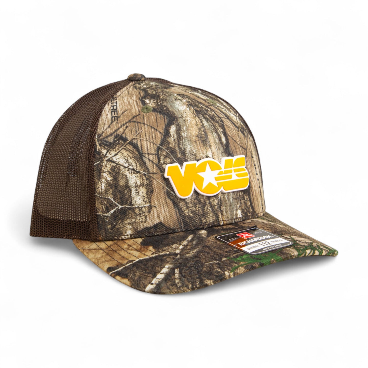 Tennessee Volunteers Retro VOLS Star Orange 3D Snapback Trucker Hat- Realtree Edge/ Brown