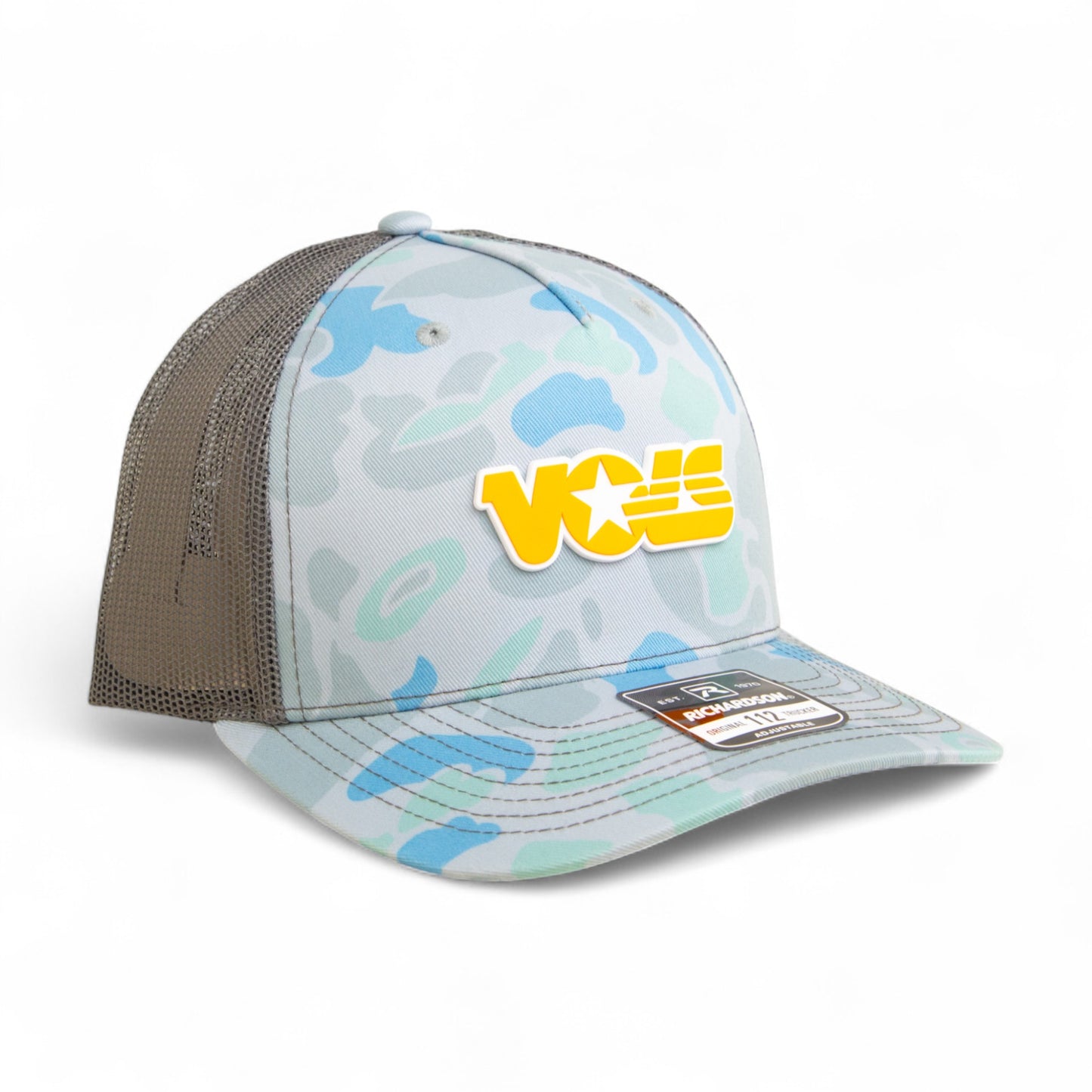 Tennessee Volunteers Retro VOLS Star Orange 3D Snapback Trucker Hat- Saltwater Duck Camo/ Charcoal
