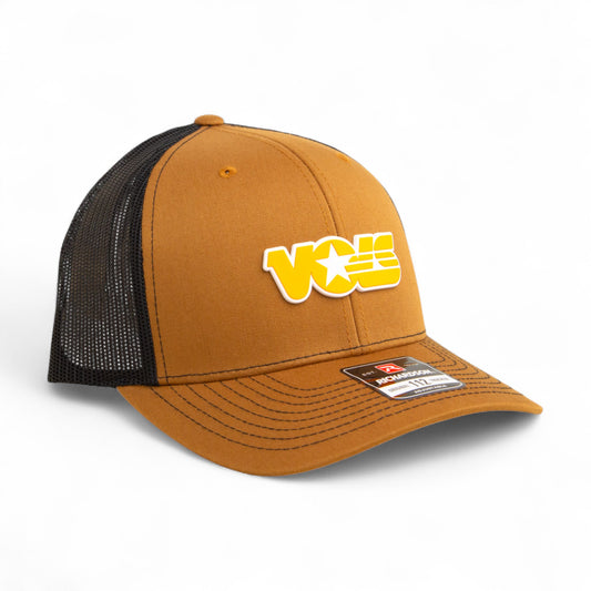 Tennessee Volunteers Retro VOLS Star Orange 3D Snapback Trucker Hat- Carmel/ Black