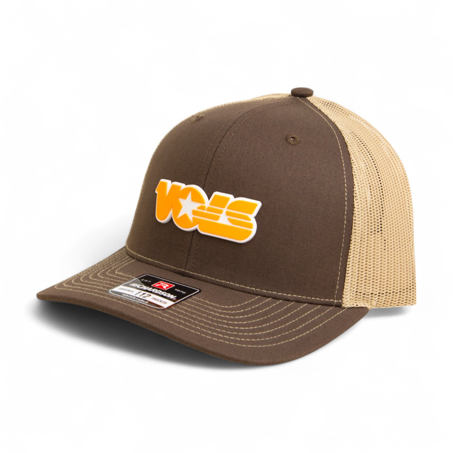 Tennessee Volunteers Retro VOLS Star Orange 3D Snapback Trucker Hat- Brown/ Tan