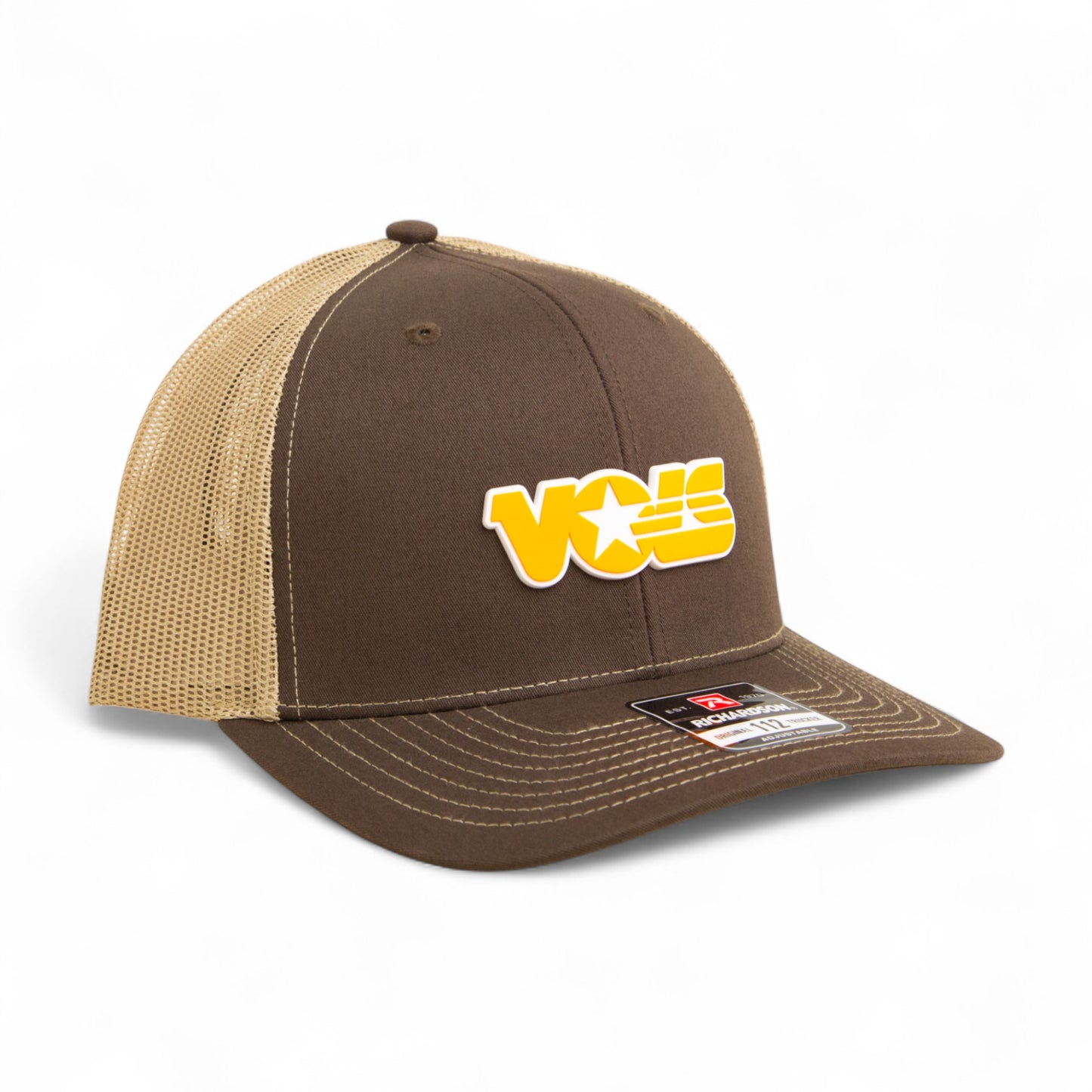 Tennessee Volunteers Retro VOLS Star Orange 3D Snapback Trucker Hat- Brown/ Tan