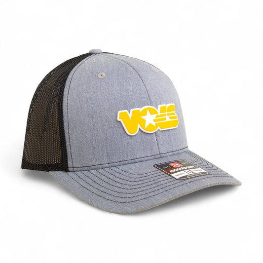 Tennessee Volunteers Retro VOLS Star Orange 3D Snapback Trucker Hat- Heather Grey/ Black