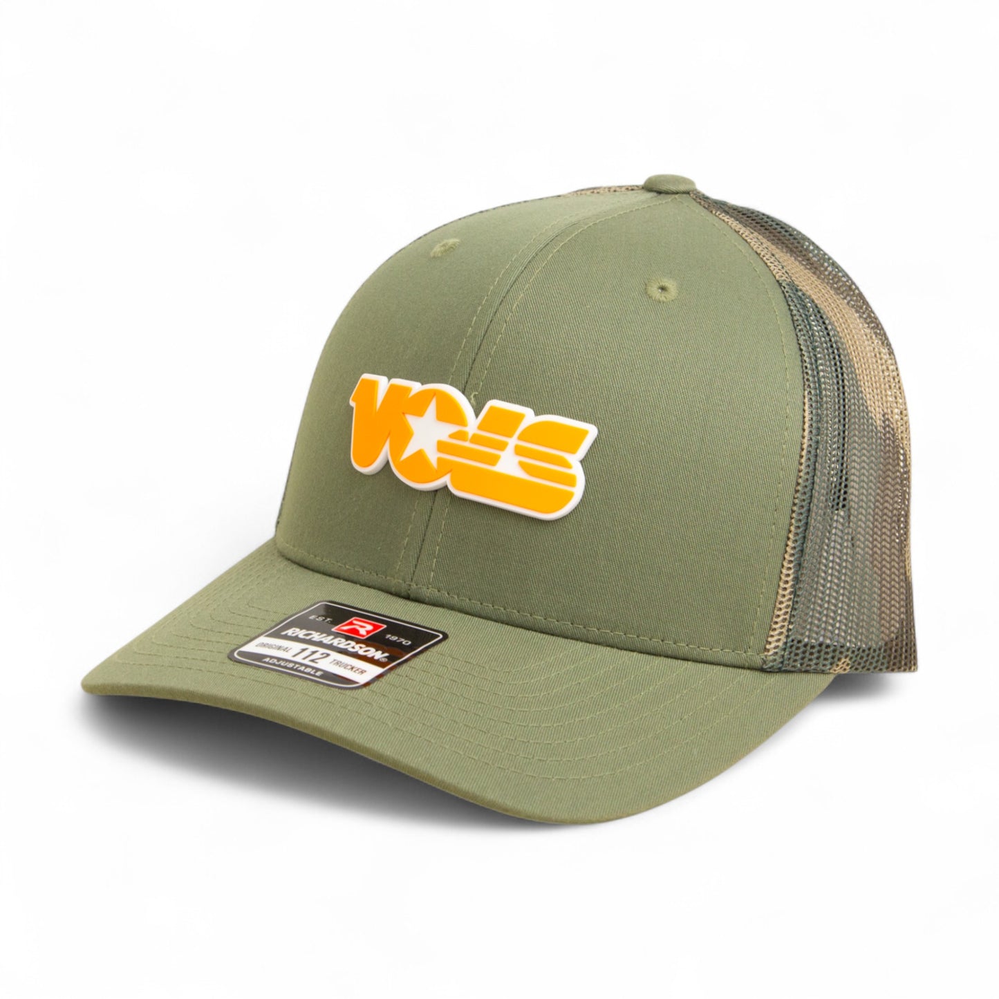 Tennessee Volunteers Retro VOLS Star Orange 3D Snapback Trucker Hat- Loden/ Camo