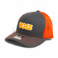 Tennessee Volunteers Retro VOLS Star Orange 3D Snapback Trucker Hat- Charcoal/ Orange