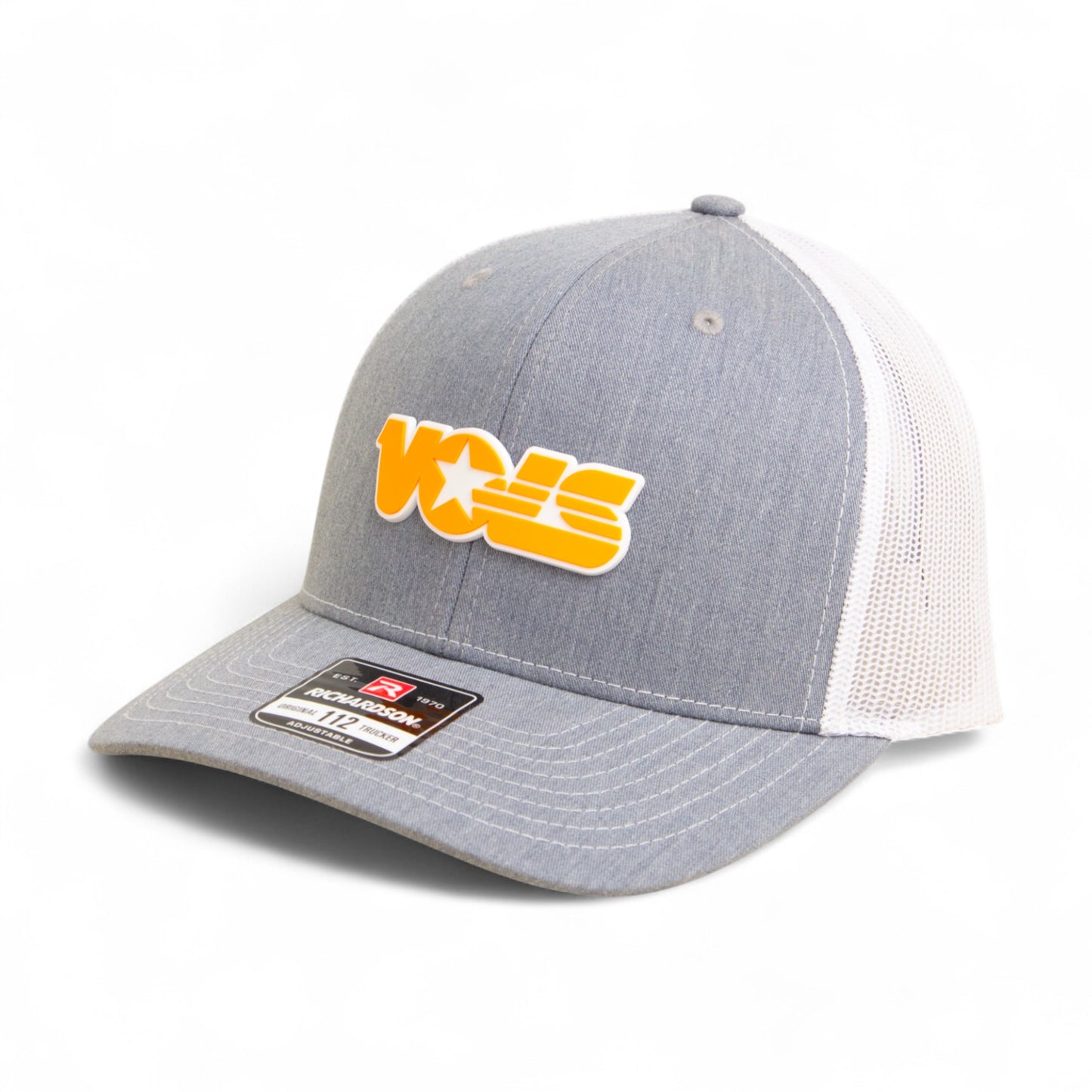 Tennessee Volunteers Retro VOLS Star Orange 3D Snapback Trucker Hat- Heather Grey/ White
