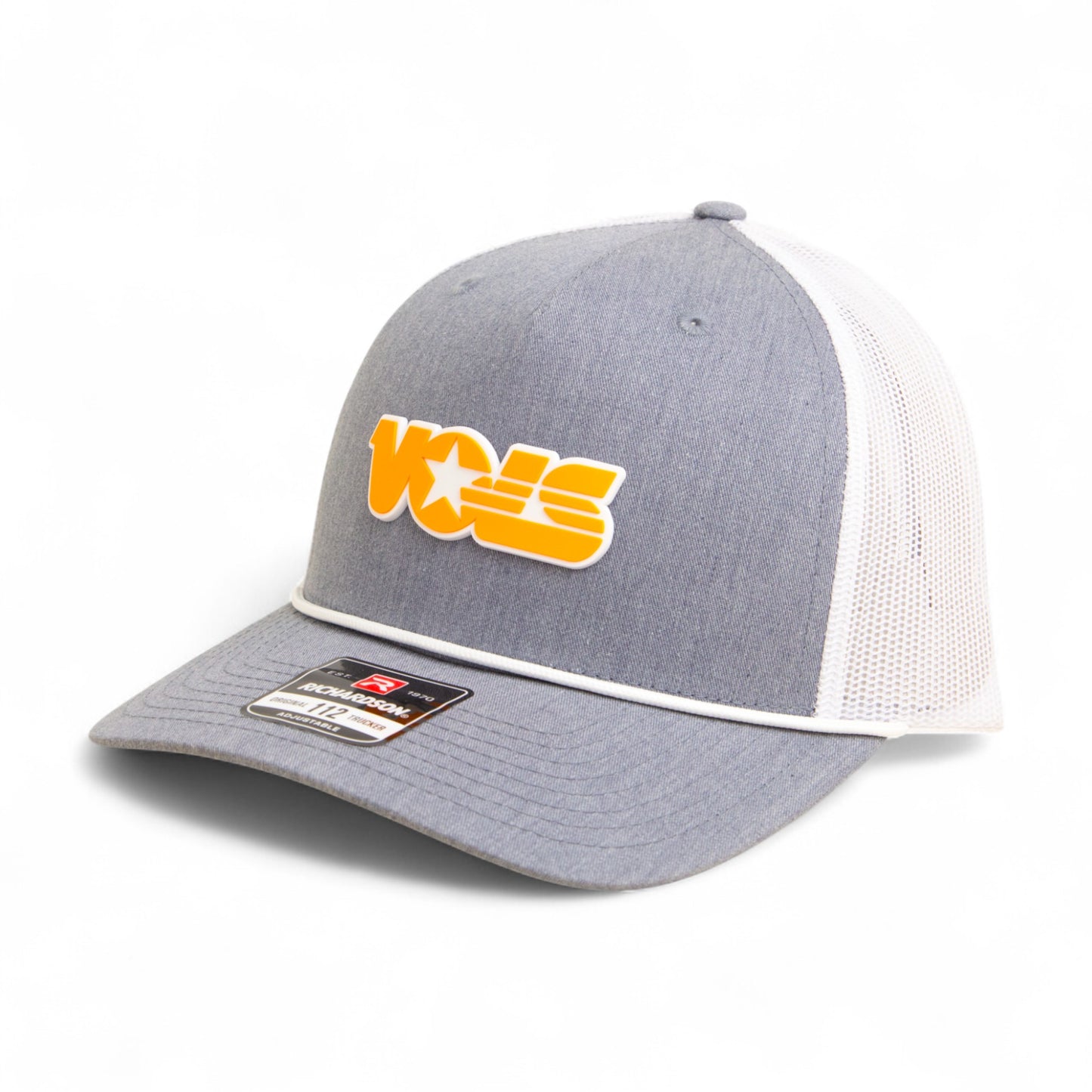 Tennessee Volunteers Retro VOLS Star Orange 3D Snapback Trucker Rope Hat- Heather Grey/ White