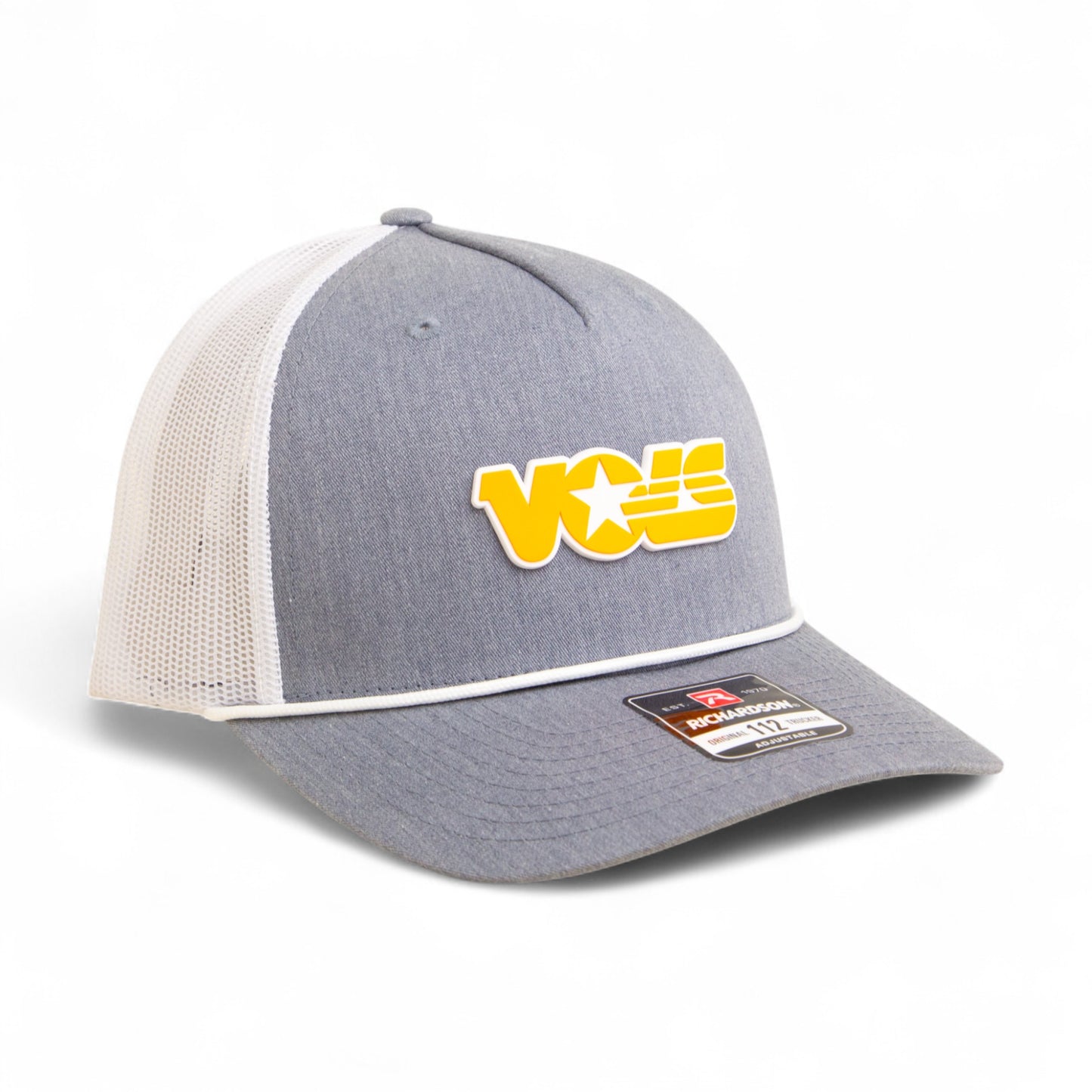 Tennessee Volunteers Retro VOLS Star Orange 3D Snapback Trucker Rope Hat- Heather Grey/ White