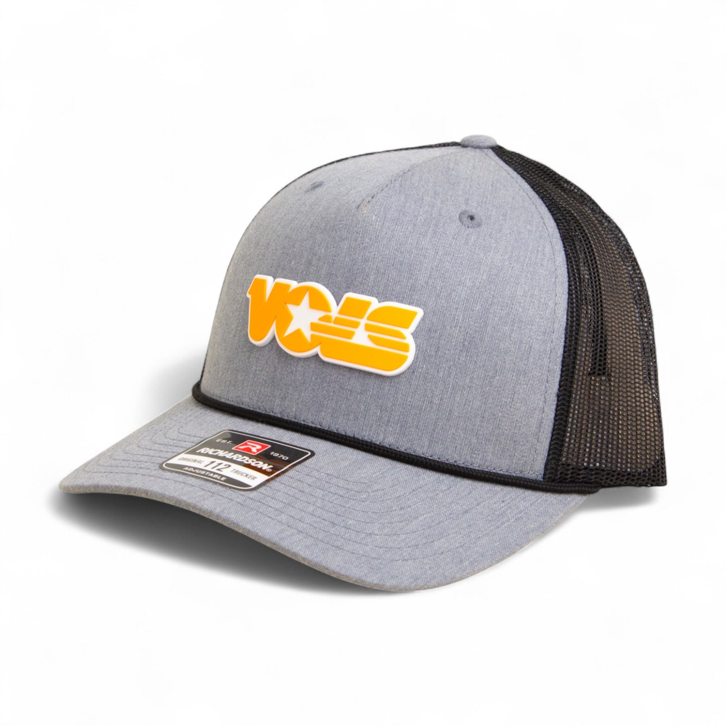 Tennessee Volunteers Retro VOLS Star Orange 3D Snapback Trucker Rope Hat- Heather Grey/ Black