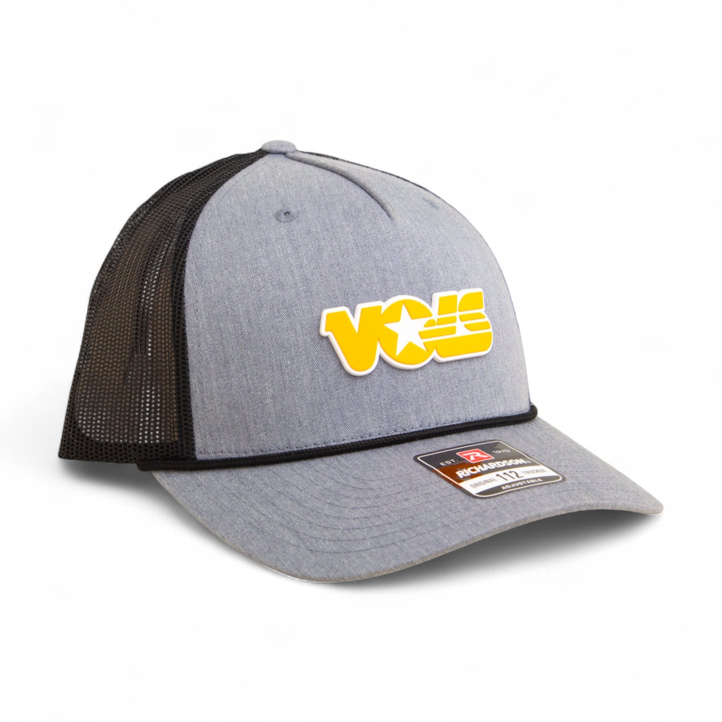 Tennessee Volunteers Retro VOLS Star Orange 3D Snapback Trucker Rope Hat- Heather Grey/ Black