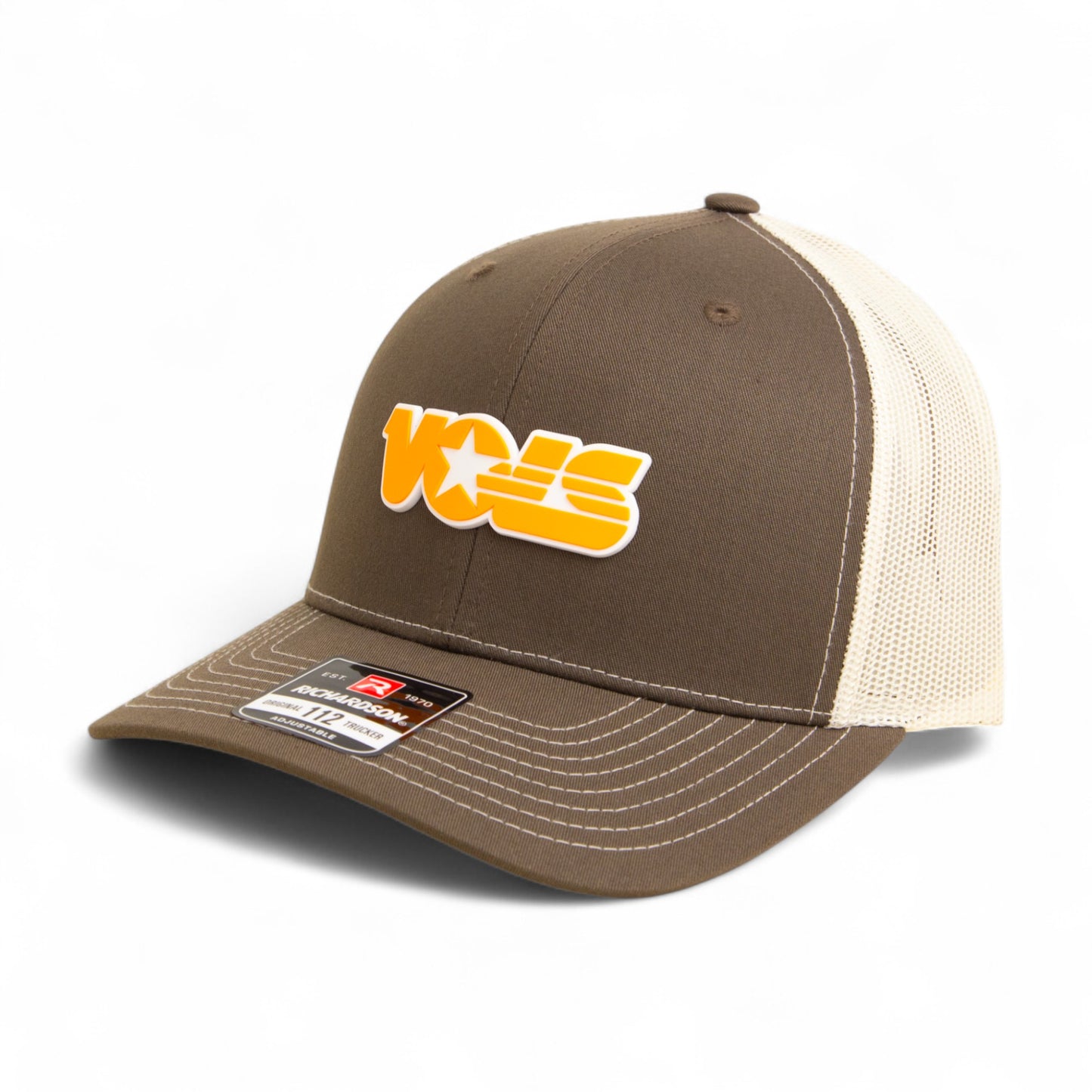 Tennessee Volunteers Retro VOLS Star Orange 3D Snapback Trucker Hat- Chocolate Chip/ Birch