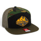 Tennessee Volunteers Rocky Top 3D Snapback Seven-Panel Flat Bill Trucker Hat- Black/ Camo/ Loden