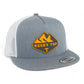 Tennessee Volunteers Rocky Top 3D YP Snapback Flat Bill Trucker Hat- Heather Grey/ White