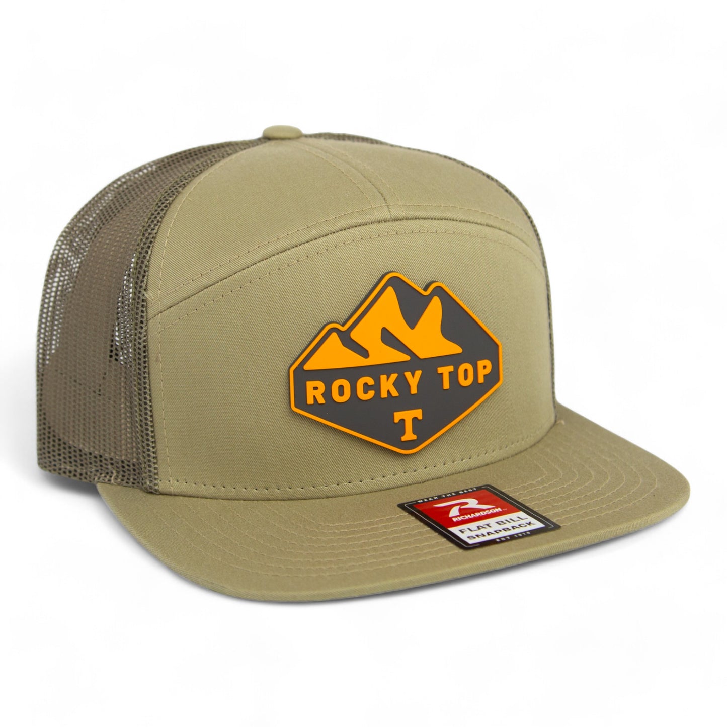 Tennessee Volunteers Rocky Top 3D Snapback Seven-Panel Flat Bill Trucker Hat- Pale Loden