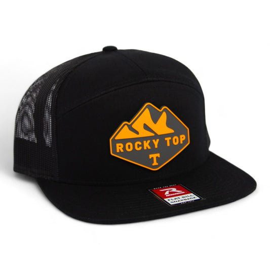 Tennessee Volunteers Rocky Top 3D Snapback Seven-Panel Flat Bill Trucker Hat- Black