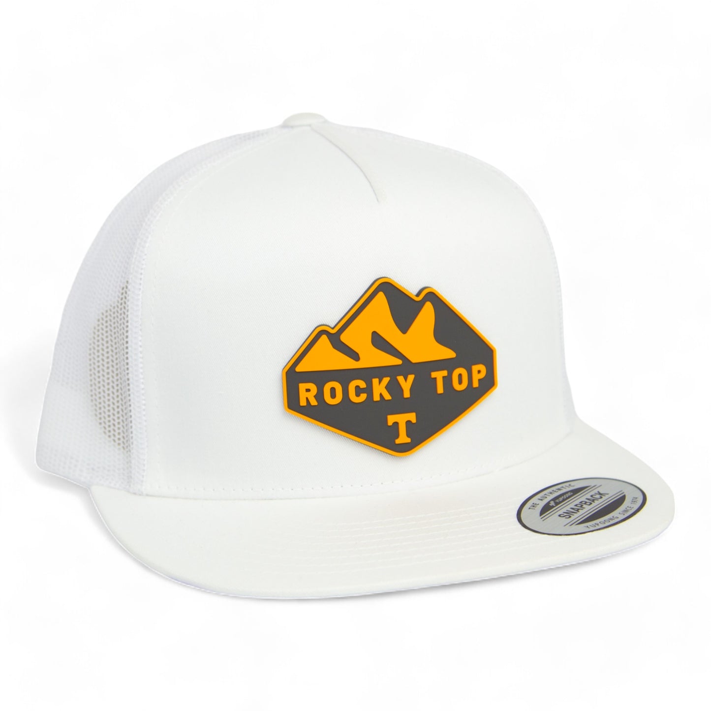 Tennessee Volunteers Rocky Top 3D YP Snapback Flat Bill Trucker Hat- White