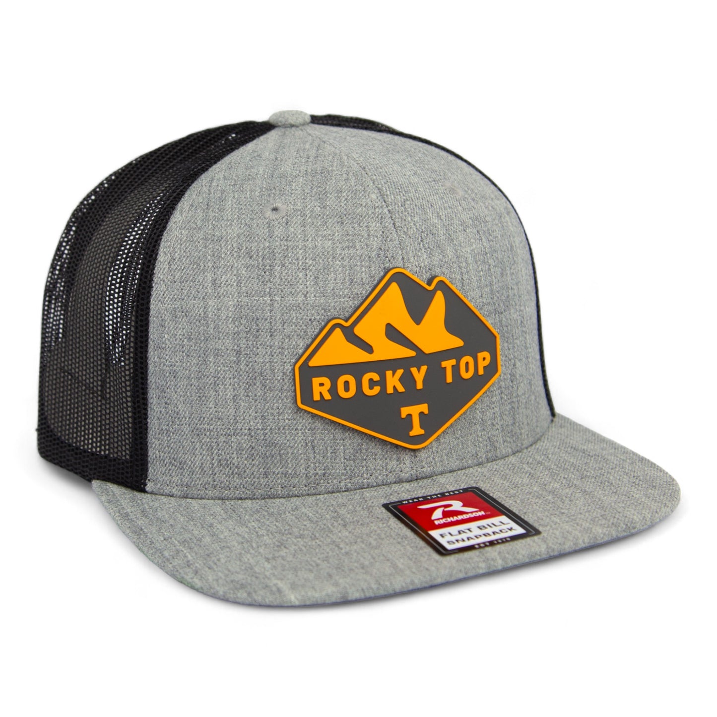 Tennessee Volunteers Rocky Top 3D Wool Blend Flat Bill Hat- Heather Grey/ Black