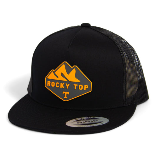 Tennessee Volunteers Rocky Top 3D YP Snapback Flat Bill Trucker Hat- Black