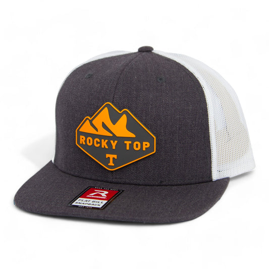 Tennessee Volunteers Rocky Top 3D Wool Blend Flat Bill Hat- Heather Charcoal/ White