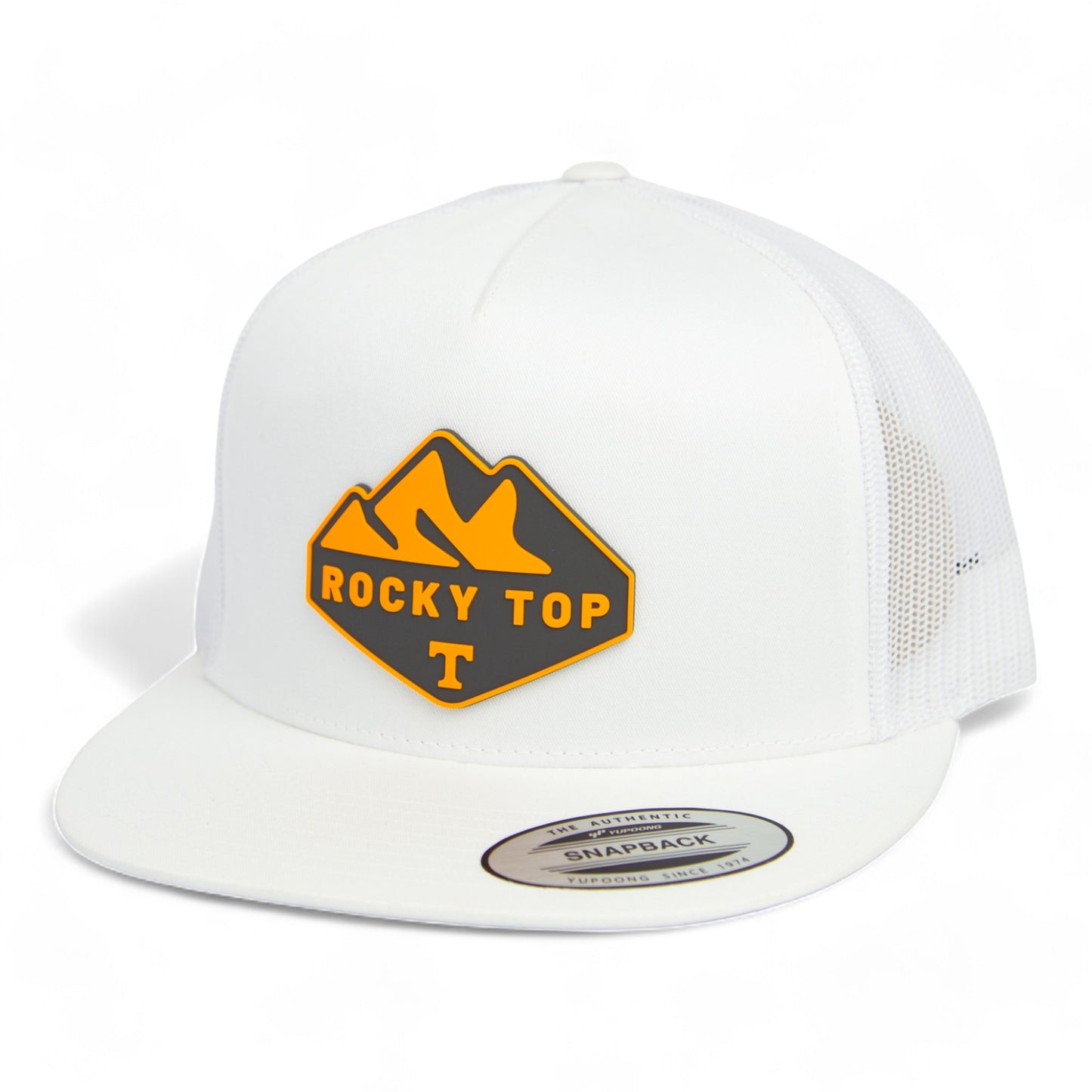 Tennessee Volunteers Rocky Top 3D YP Snapback Flat Bill Trucker Hat- White