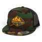 Tennessee Volunteers Rocky Top 3D YP Snapback Flat Bill Trucker Hat- Army Camo/ Black