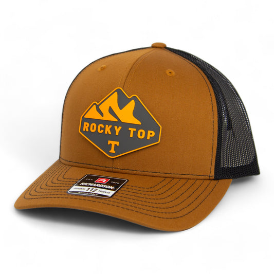 Tennessee Volunteers Rocky Top 3D Snapback Trucker Hat- Carmel/ Black