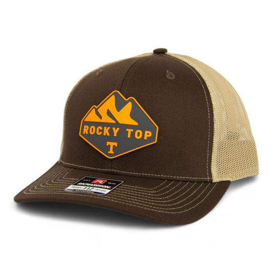 Tennessee Volunteers Rocky Top 3D Snapback Trucker Hat- Brown/ Tan