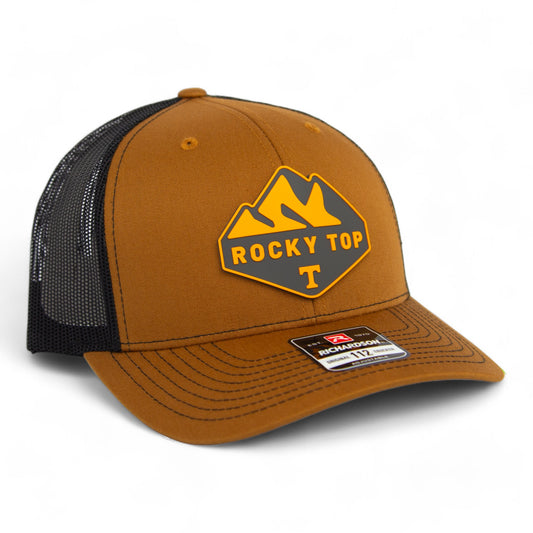 Tennessee Volunteers Rocky Top 3D Snapback Trucker Hat- Carmel/ Black