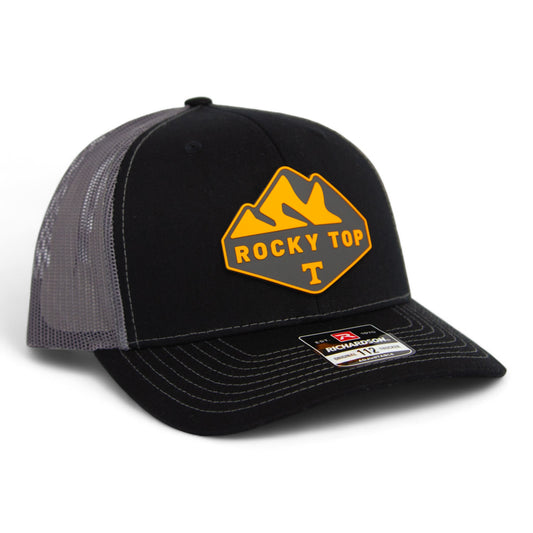 Tennessee Volunteers Rocky Top 3D Snapback Trucker Hat- Black/ Charcoal