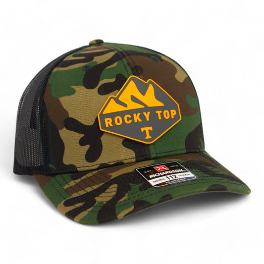 Tennessee Volunteers Rocky Top 3D Snapback Trucker Hat- Army Camo/ Black