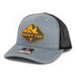 Tennessee Volunteers Rocky Top 3D Snapback Trucker Hat- Heather Grey/ Black