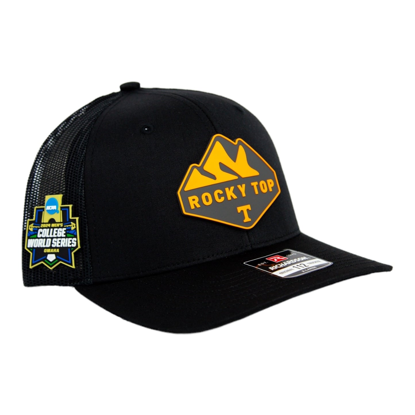 Tennessee Volunteers 2024 Men's College World Series 3D Snapback Trucker Hat- Black