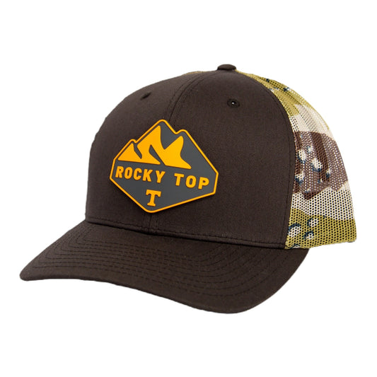 Tennessee Volunteers 2024 Men's College World Series 3D Snapback Trucker Hat- Brown/ Desert Camo
