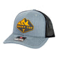 Tennessee Volunteers 2024 Men's College World Series 3D Snapback Trucker Hat- Heather Grey/ Black